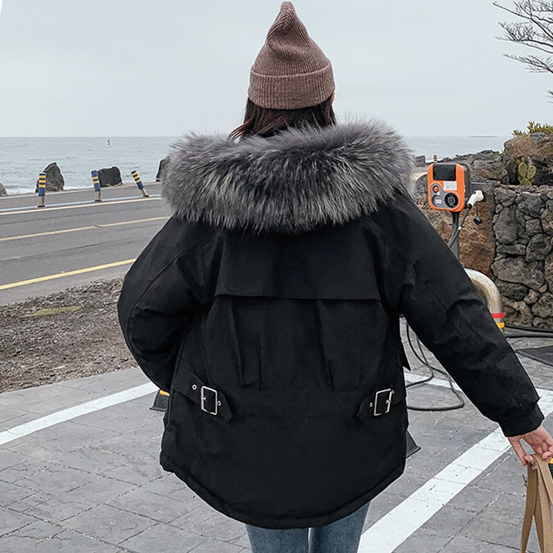 New Design 2019 Winter Jacket Women Autumn Padded Outwear Female Short Coat Hooded With Fur Collar Parka