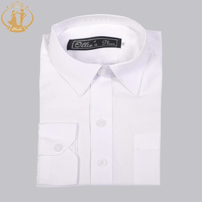 Nimble формальная одежда для маленьких мальчиков хлопковая белая рубашка с