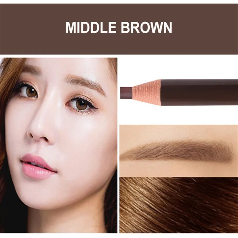 

5 Colors Eyebrow Pencil Makeup Eyebrow Enhancer Cosmetics Waterproof Color Brown Eyebrows Beauty Eyebrow Pencil Touch-Up Tool