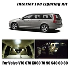 Для Volvo C30 C70 S40 S60 S70 S80 S90 V50 V60 V70 V90 XC60 70 90 Canbus Автомобильный светодиодный Интерьер Карта Купол багажник светильник комплект