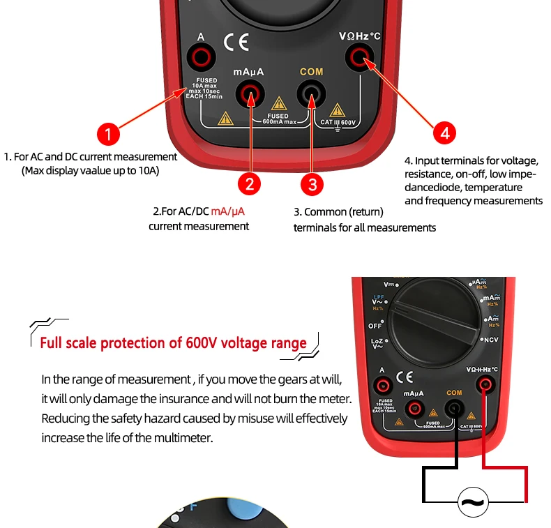 UNI-T UT139S True RMS цифровой мультиметр Температурный Зонд LPF pass LPF(фильтр низких частот) функция