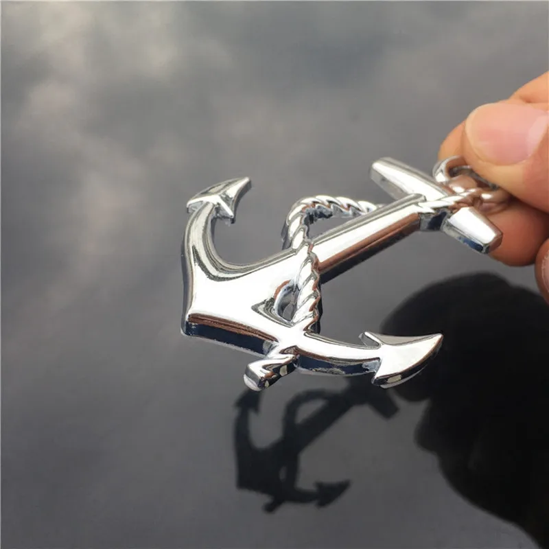 Металлическая 3d-эмблема якоря гриля значок эмблема для стайлинга автомобилей