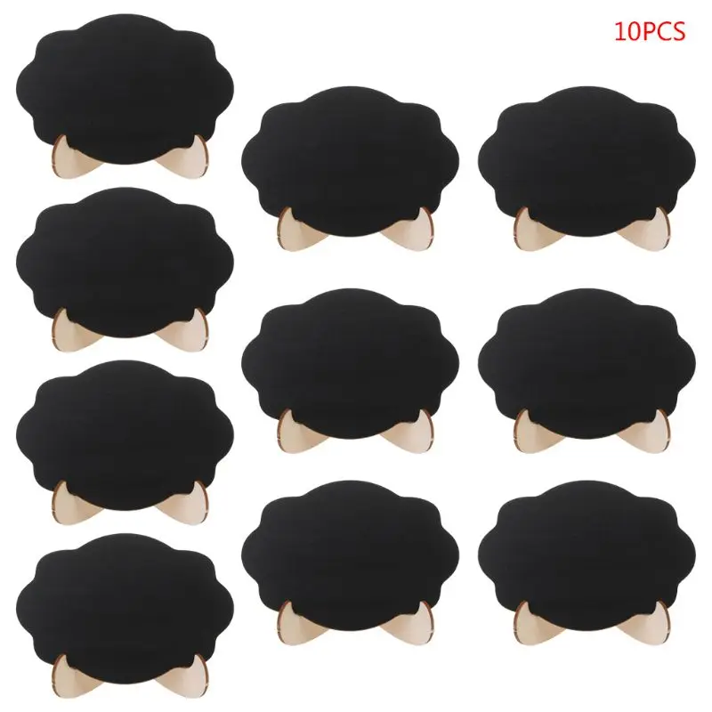 

10pcs Wooden Mini Blackboard Cloud Shape Table Sign Memo Message Stand Chalk Board Wedding Party Decoration Supplies