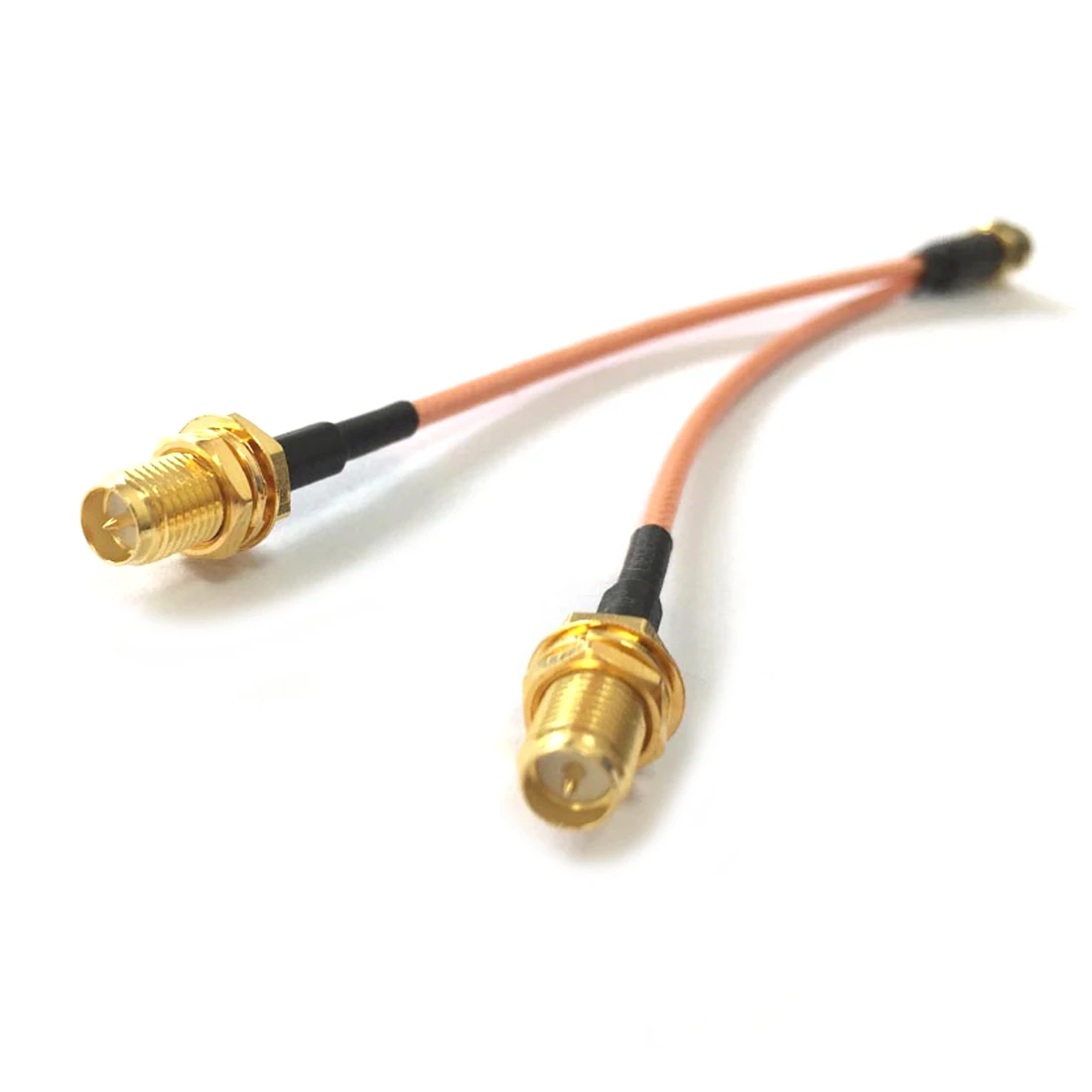 

SMA male to 2X RP-SMA female (male pin) Y Тип сплиттер-Сумматор кабель Pigtail RG316 15 см 6"