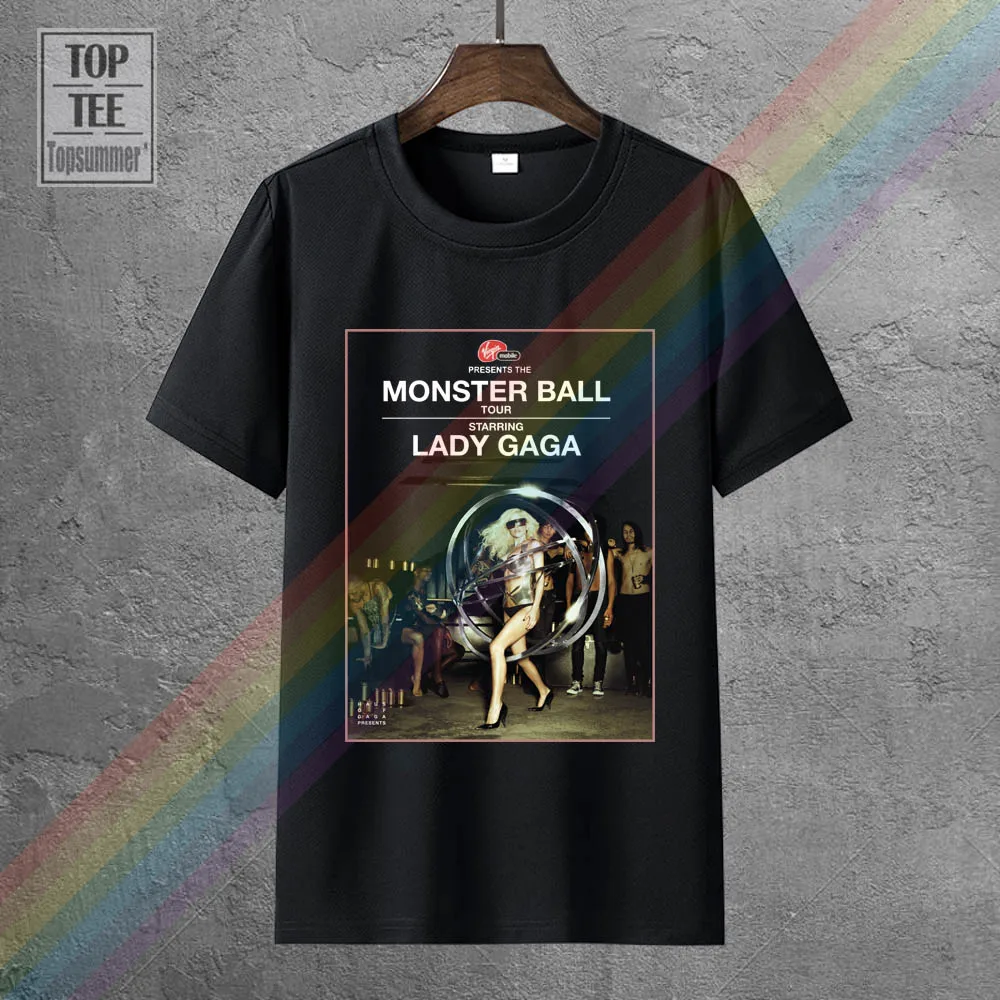 

Lady Gaga Monster Ball Tour Shirt Size S #6472 Men T Shirt Short Sleeve Print Casua Print T Shirt For Men 2019