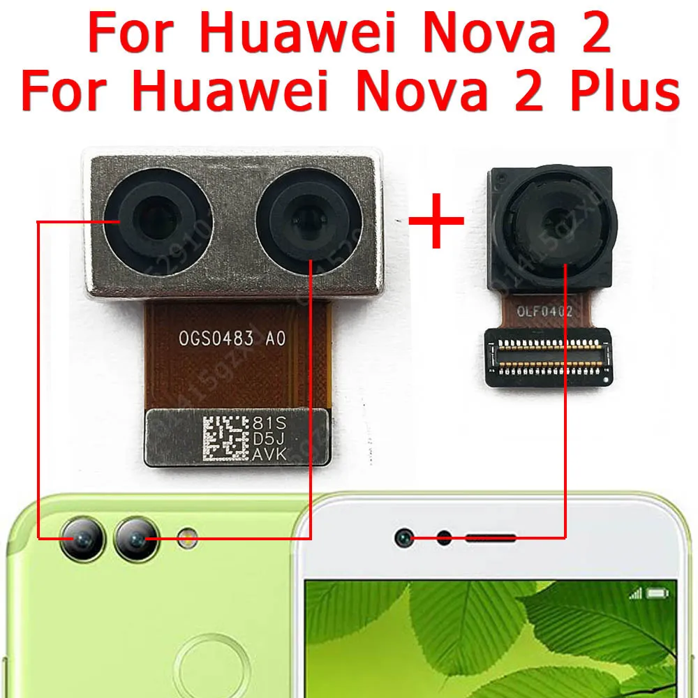 

Original For Huawei 2 Plus Nova2 2Plus Front Rear Back Camera Frontal Main Facing Small Camera Module Replacement Spare Parts