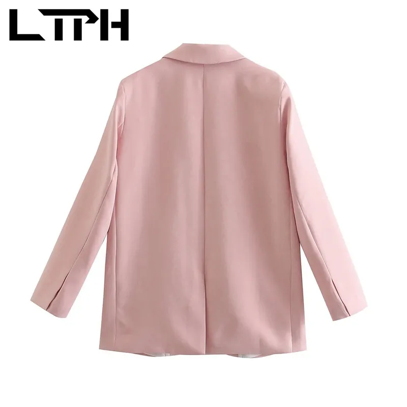 LTPH-Chaqueta informal para mujer, blazer rosa que combina con todo, holgado, Chaquetas de manga larga, traje, abrigo, Primavera, 2021