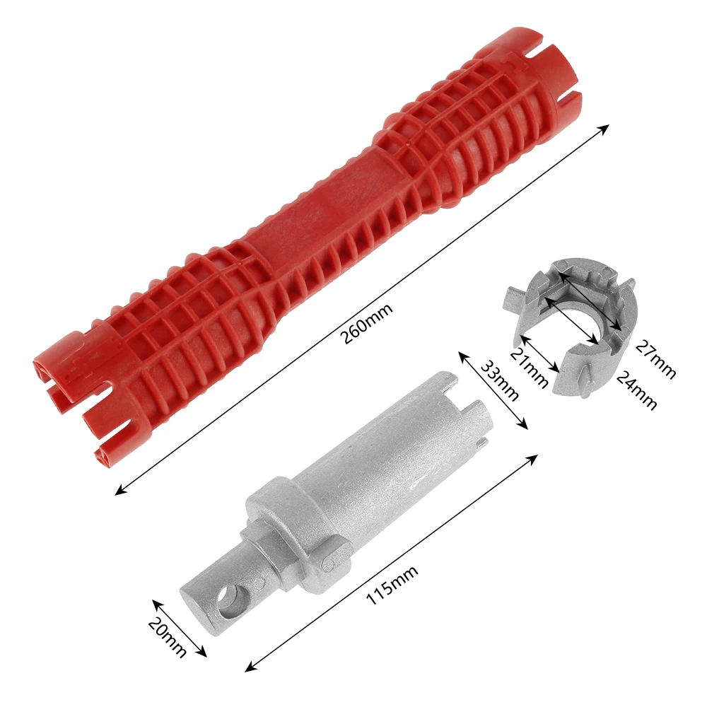 

Flume Wrench Anti-slip Kitchen Sink Repair Wrench Bathroom Faucet Assembly Plumbing Installation Wrench Professional Tools Set