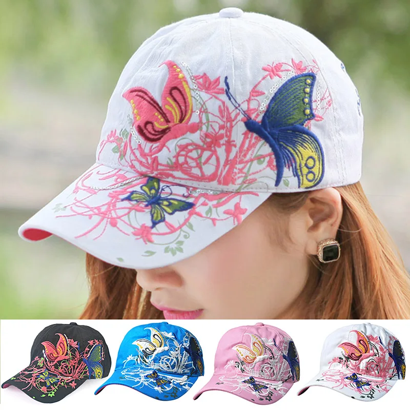 

Women Embroidery Baseball Hat Cap Breathable Outdoor Sports Visor Cap THJ99