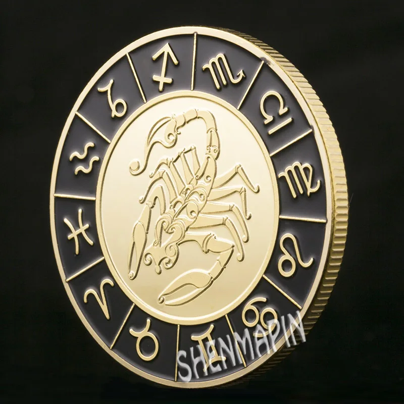 Полный набор двенадцать созвездий памятная монета удача астрология Алмазный