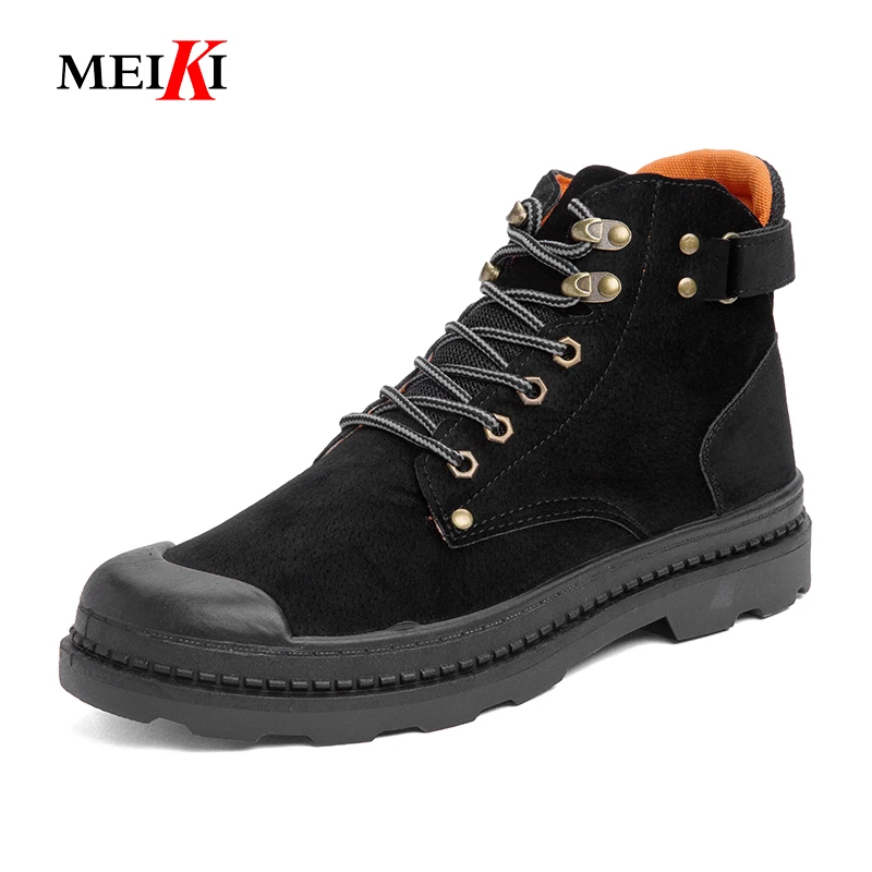 MEIKI/Новинка сезон осень-зима мужские замшевые модные зимние ботинки унисекс