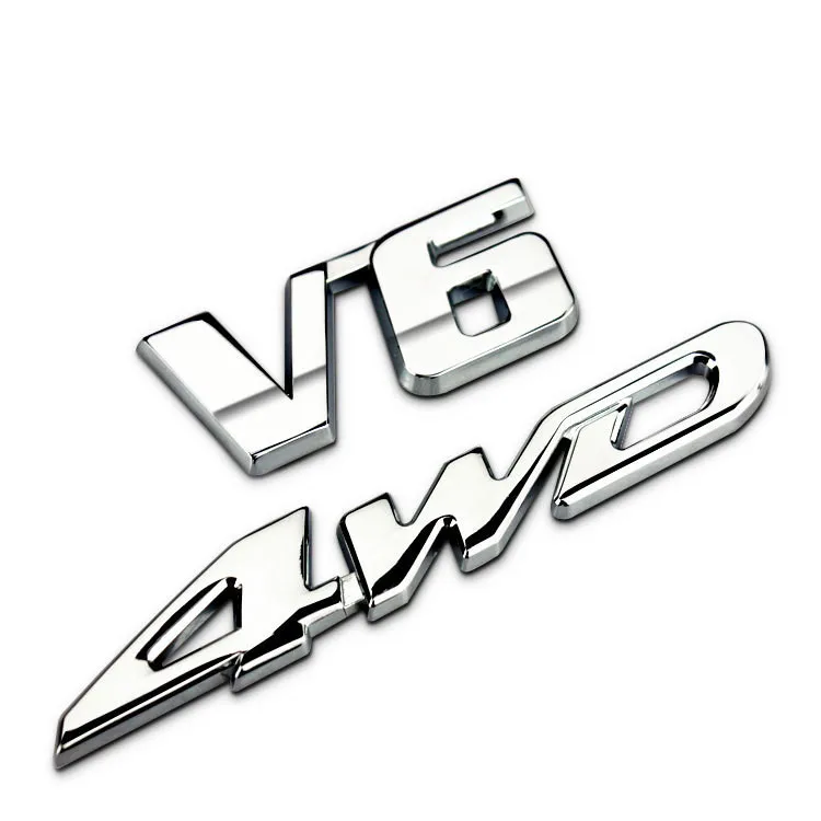 

Автомобильный Стайлинг украшения ABS серебро V6 AWD автомобиль передний задний фонарь эмблема наклейка автомобиль сбоку Панель автомобильный ...