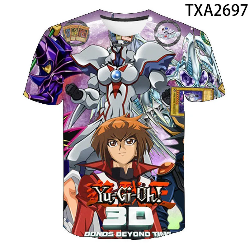

Новинка 2020, модная уличная одежда для мужчин и женщин с 3D-принтом игры Yu Gi Oh, повседневные топы с коротким рукавом для мальчиков и девочек, фу...