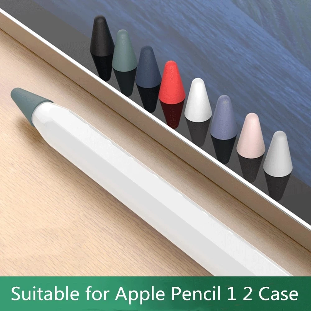 

LE Silicone Mute Nib Cover For Apple Pencil Tip Cover Replaceable Tip For Ipad Pencil 1 2 Stylus Pen Nib Protection Pen Cover