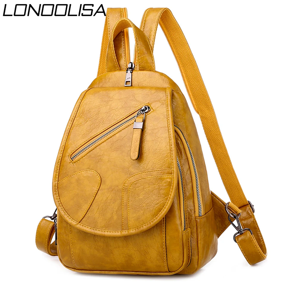 3 в 1 Baackpack Sac Dos женский рюкзак из мягкой кожи с маслом модный школьный 2020 для