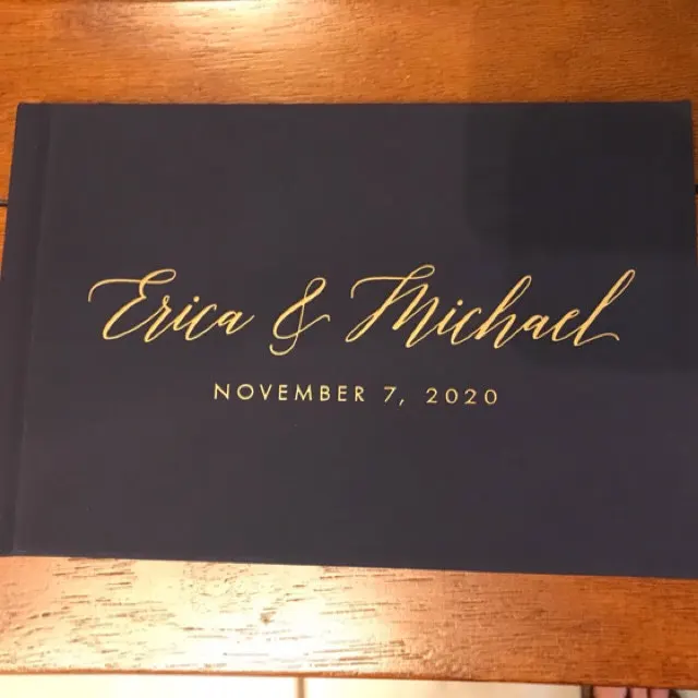 Индивидуальная фольга из розового золота свадебная книга каллиграфия имена