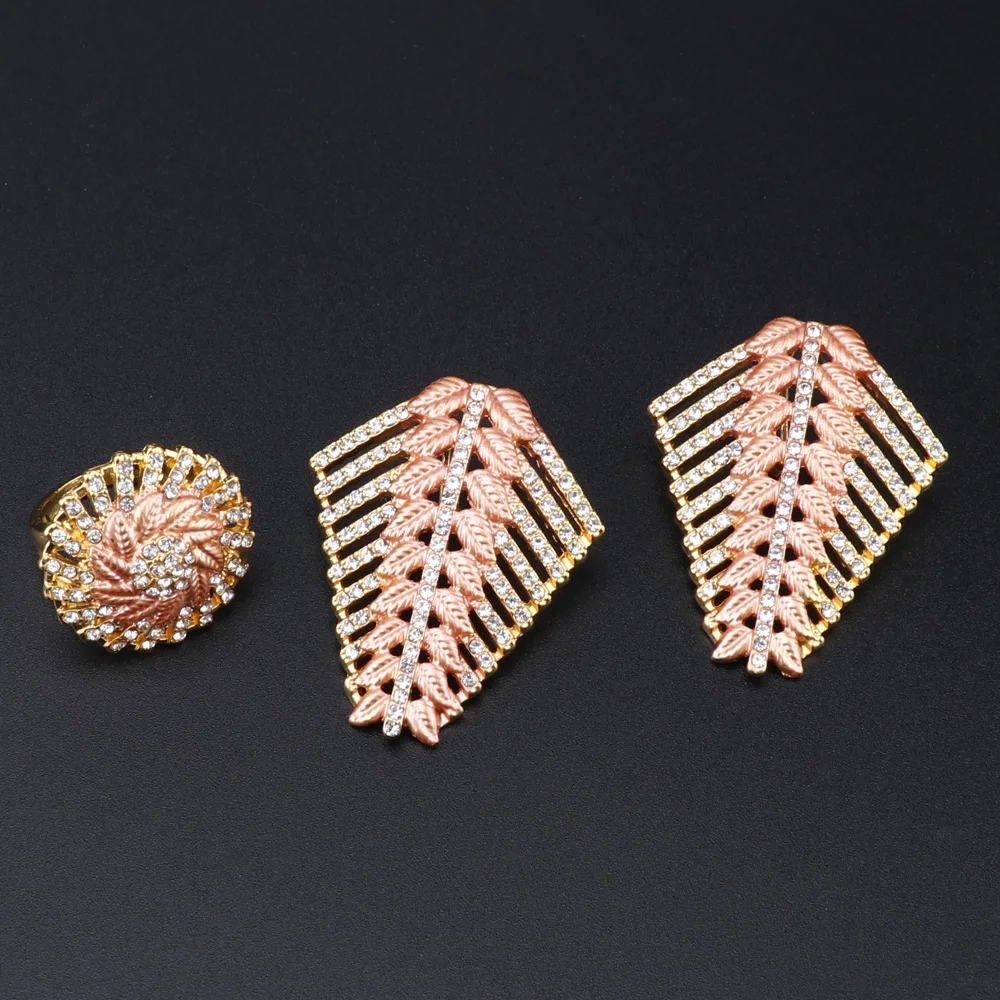 Нигерия огромное ожерелье серьги с кристаллами очаровательный браслет кольцо