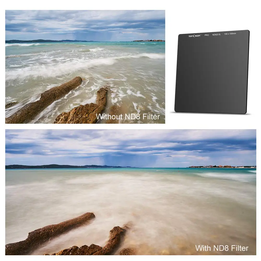 K& F Concept 100*100 мм ND8 ND64 3 6 Ultra Slim HD 20 Слои набор УФ-фильтров с нейтральной плотностью для квадратного фильтра объектива фильтр ND для камеры с Cokin Z