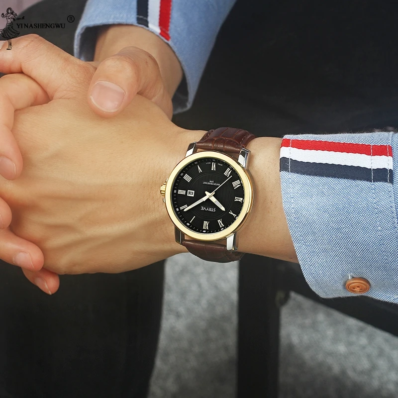 

Relogio Masculino Reloj Hombre Men's Brand Watch Quartz Student Watch Business Leather Waterproof Simple Luxury Watch Gift Metal