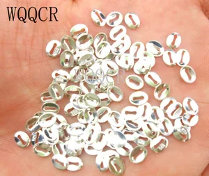 Бесплатная доставка, 100 шт.партия, цветные украшения из серебра с овальной вставкой 925 пробы в итальянском и итальянском стиле, 925 пробы