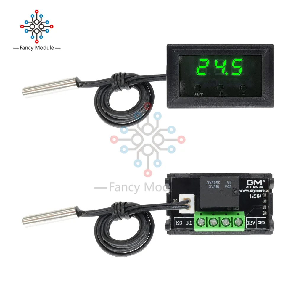 W1209 W1209WK Digital Thermostat Temperature Controller DC 12V Regulator Thermoregulator Thermometer Cool Heat Control Switch |