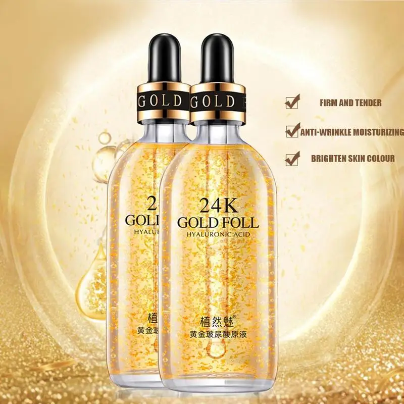 100Ml 24K Gold Tense Moisture Essence Pure Hyaluronic Acid Serum Anti Golden Nicotinamide Liquid Skin Care Essence