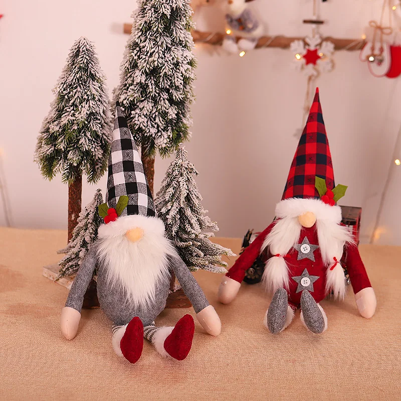 New Christmas Decorations Forester Curtain Door Buckle Faceless Doll Hug Home Interior Decoration | Дом и сад