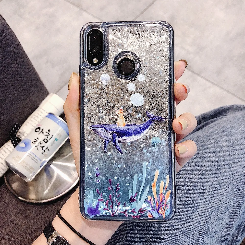 Динамический чехол с жидкостью накладка зыбучим песком для Huawei honor 9 lite 10 V10 8x