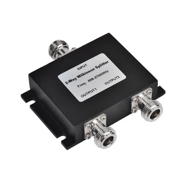 698-2700MHz 2 Way Power Splitter Divider Wilkinson Micro Strip  50W N Female Connectors For Mobile Phone Signal Booster