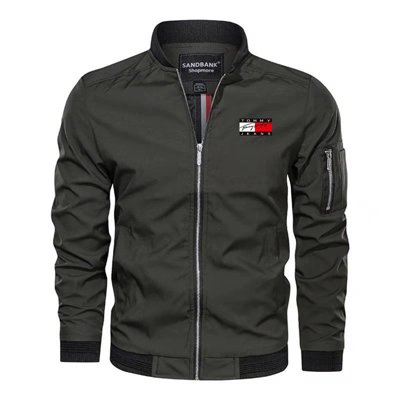 

New men's bomber zipper jacket men's casual street wear hip hop slim pilot coat men's clothing