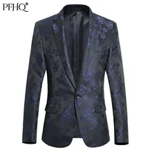 PFHQ – Blazer en Jacquard pour hommes, décontracté, cranté, bouton unique, Slim, tendance, personnalité Rose, 21E111, automne et hiver 2012  (1)