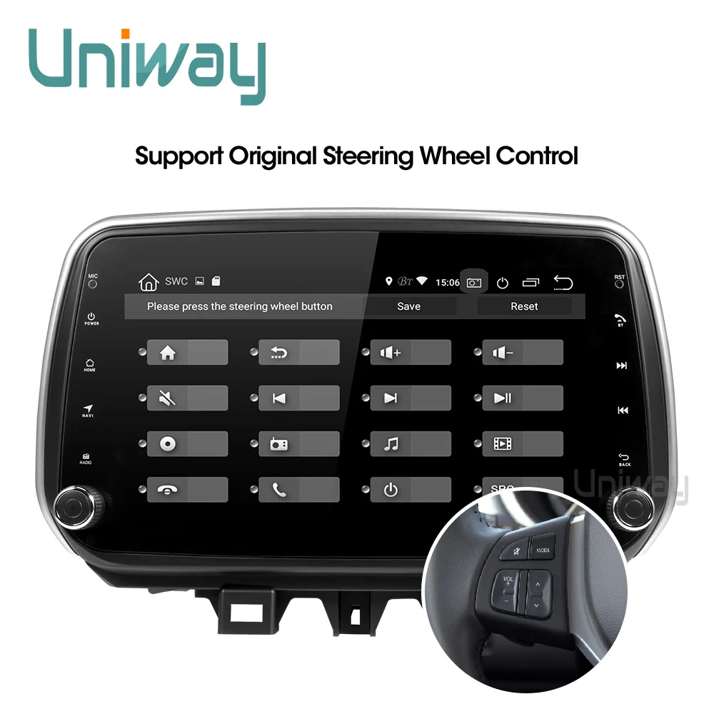 Uniway android 9,0 2G+ 3 2G dvd-плеер автомобиля для hyundai Tucson/IX35 мультимедиа автомобильный Радио gps навигация видео плеер