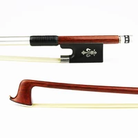 new 44 size hard carbon fiber stick violin bow pernambuco skin natural mongolia horsehair ebony frog good balanced