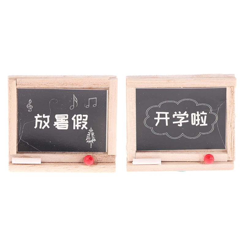 

1:12 деревянная миниатюрная грифельная доска Модель Кукольный домик Миниатюрные аксессуары DIY Детская комната аксессуары маленькая дощатая ...