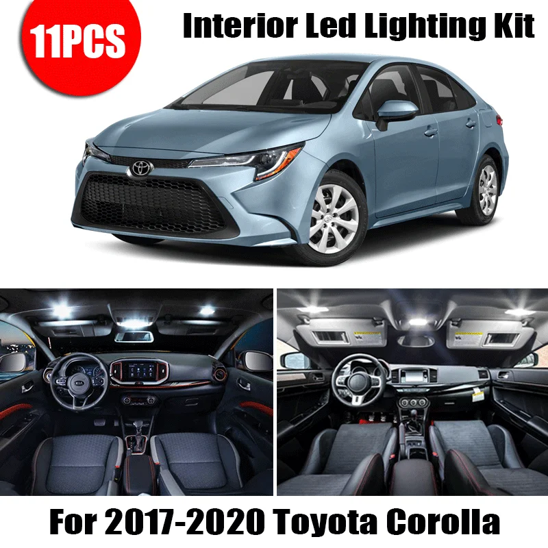 Для 2017 2019 2020 Toyota Corolla белые автомобильные аксессуары Canbus без ошибок светодиодный