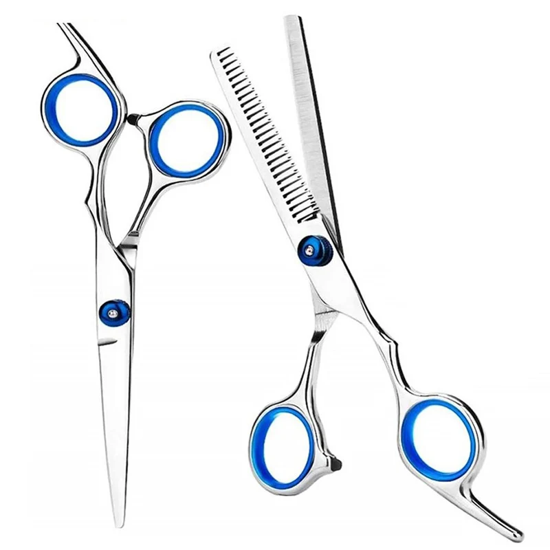 

6 inch Cutting Thinning Styling Tool Hair Scissors Stainless Steel Salon Hairdressing Shears Regular Flat Teeth Blades