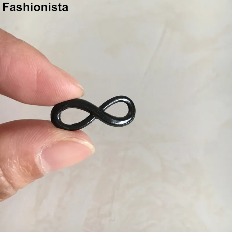 60 шт.-ювелирные изделия черное Гальваническое: бесконечное очарование разъем с