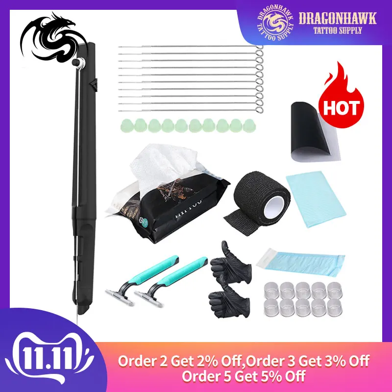 Dragonhawk Hand Poke and Stick Tattoo Kit Clean Safe Stick Poke