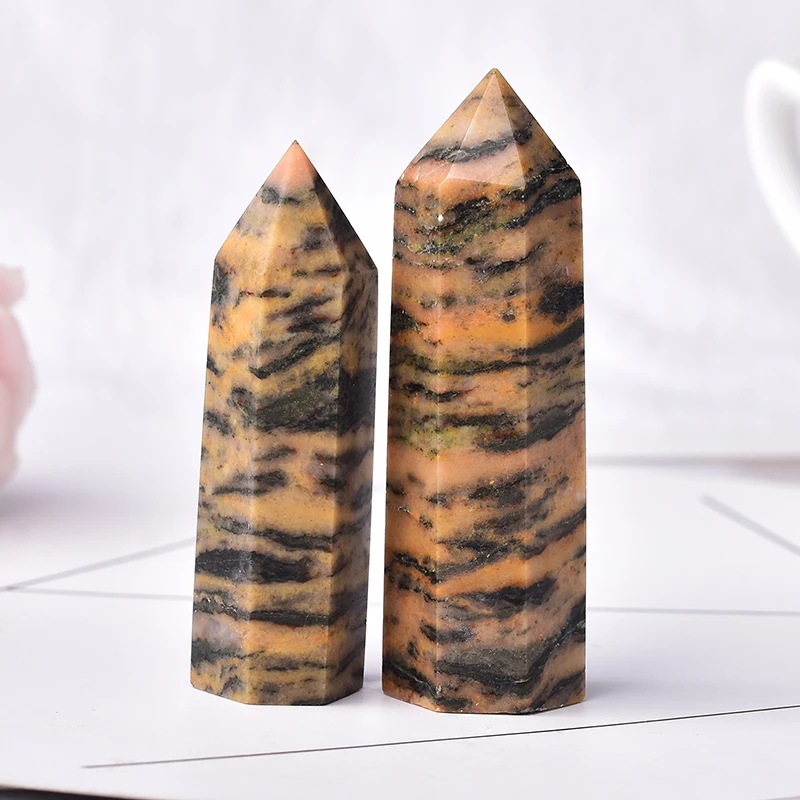 1 шт. натуральный кристалл желтый полосатый камень домашний декор кварцевый