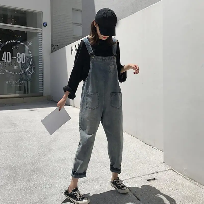 2019 зимние женские комбинезоны крутой джинсовый комбинезон винтажный
