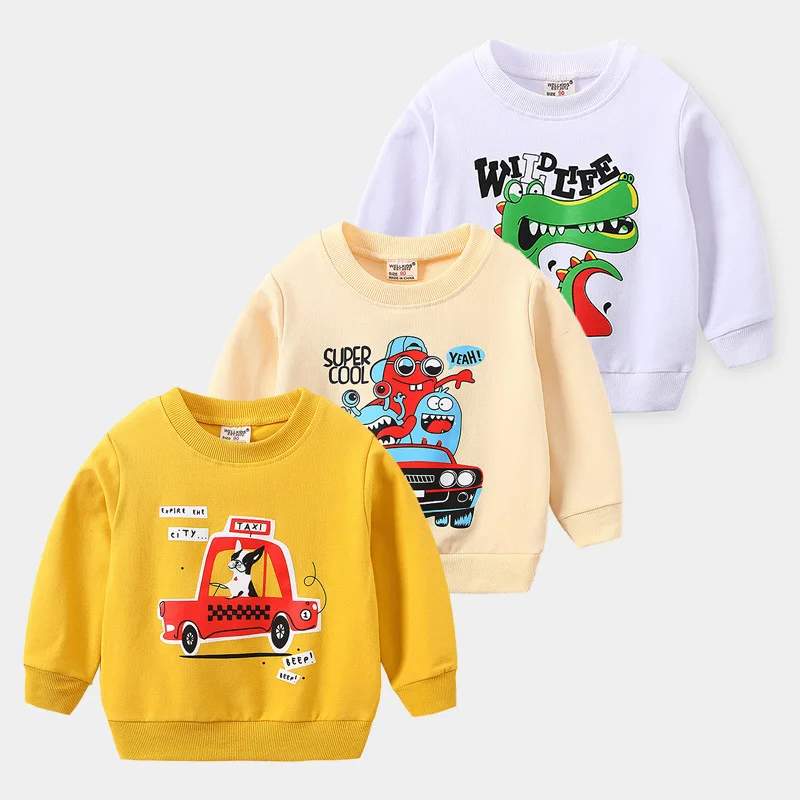 

Boys Loose Casual Long-sleeved Top Cartoon 2021 Children's Autumn Sweaterr Girls Hoodies Sweatshirts Infant Children's Clothing