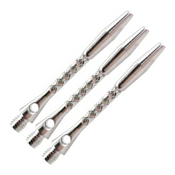 High-quality 6Pcs/Lot Darts Accessories Shaft Aluminium Alloy Material 45mm Shafts Silvery White And Black Two Colour Dart 6