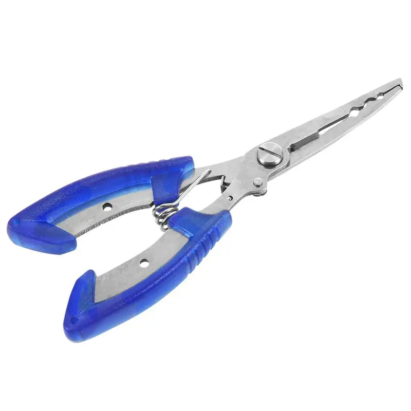 

Multipurpose Lure fishing Fish Flier Stainless Steel Crimp Plier PE line Cutters Blue Silver