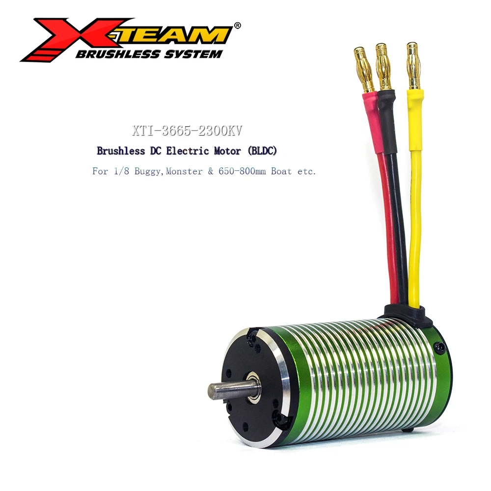 X TEAM бесщеточный мотор 3665 2300KV BLDC электромотор для 1/8 RC автомобиль BuggyMonster 650 800 мм