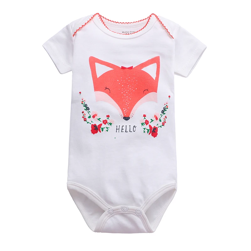 Summer Unisex Baby Boys Short Sleeve Cotton Bodysuit New born Girls Clothes | Bodysuits