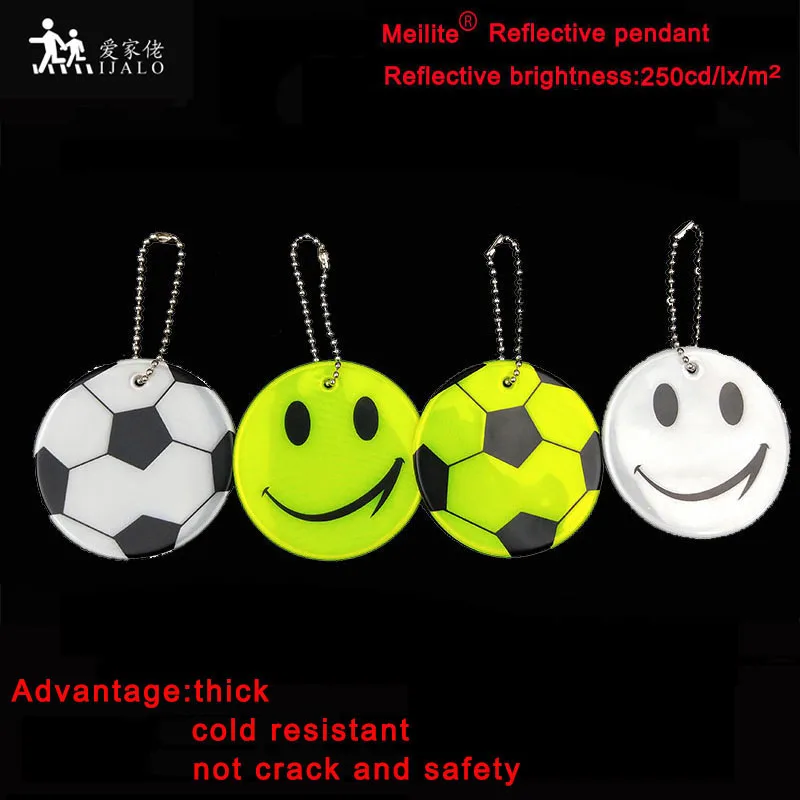 Meilite Reflexite материал 250 свечей смайлик мягкий ПВХ отражающий сумка для ключей
