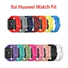 Ремешок силиконовый для Huawei Watch Fit, защитный браслет из нержавеющей стали для часов Huawei Fit