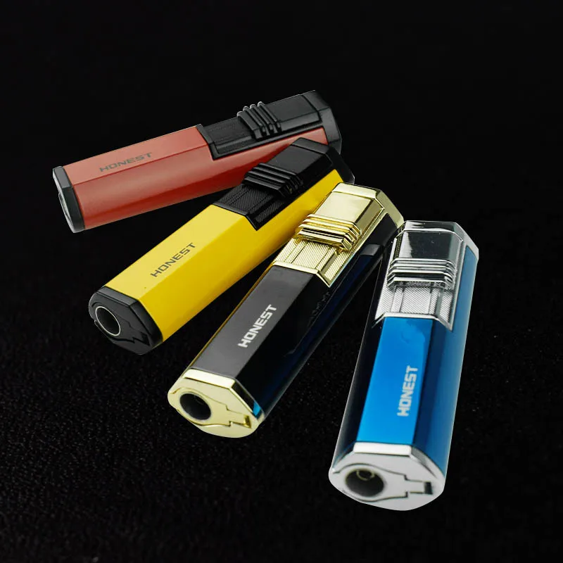 Новое поступление 5 видов цветов зажигалки для сигарет с двойной струей пламени