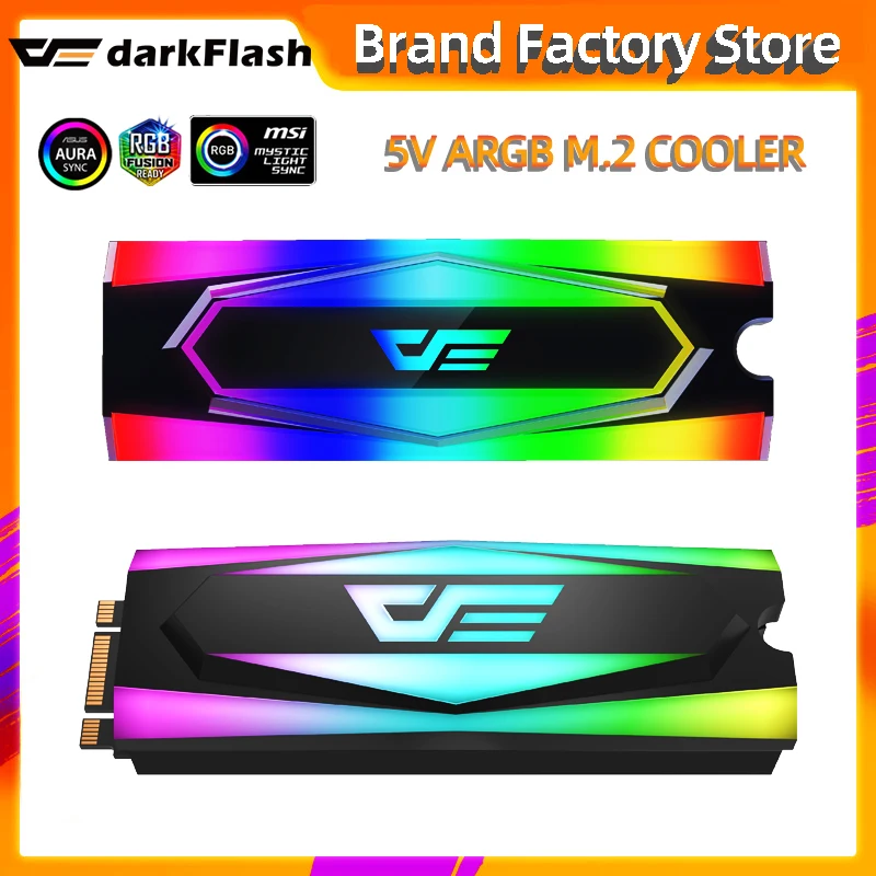 Радиатор для жесткого диска Darkflash алюминиевый радиатор рассеивания тепла 5 В ARGB M.2