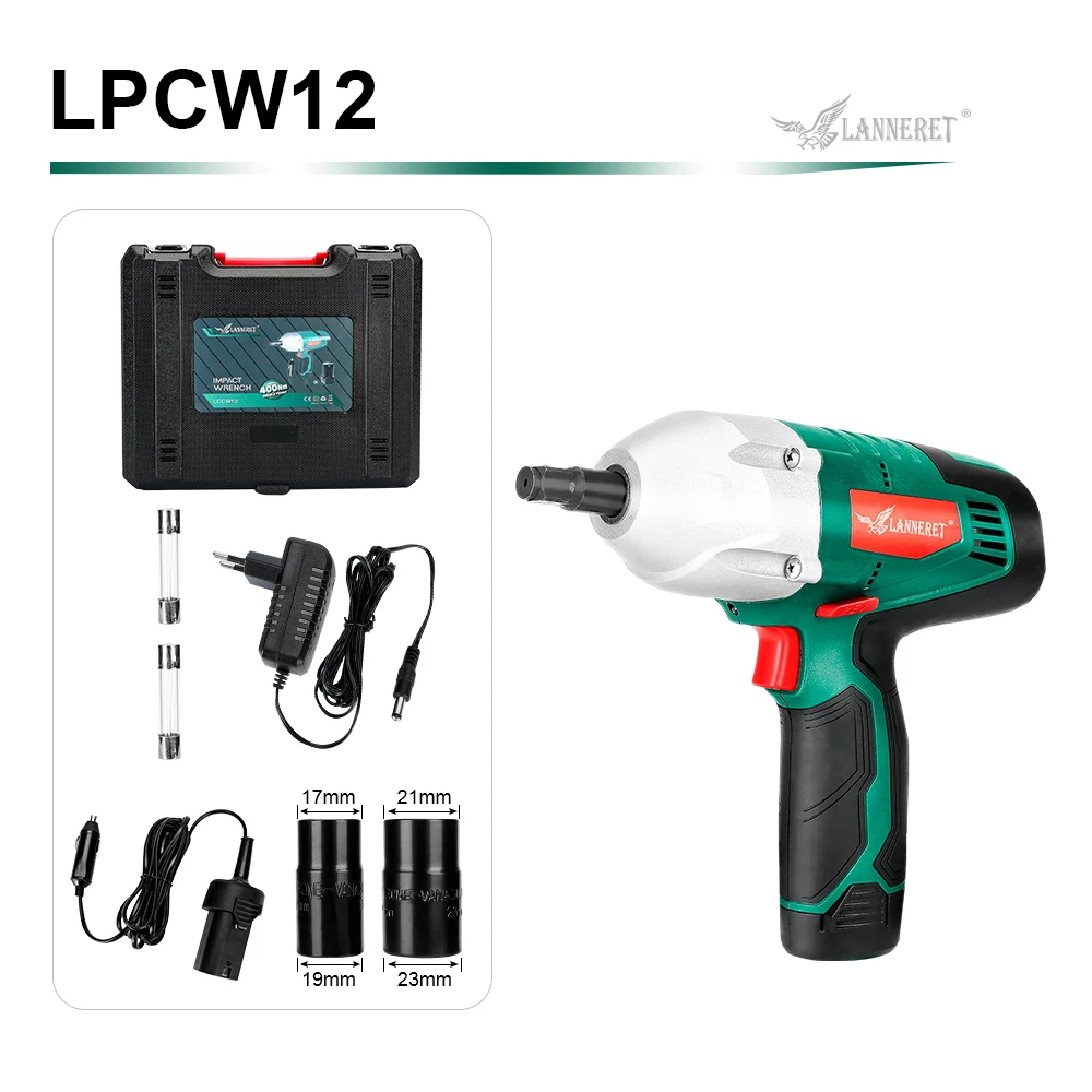 LCCW12 BMC CASE POSENPRO Электрический ударный гайковерт 1/2 дюйма 350N. M 12 V ремонт автомобиля ударный водительский ключ пистолет комплект Авто Шинный инструмент - Цвет: LCCW12 BMC CASE